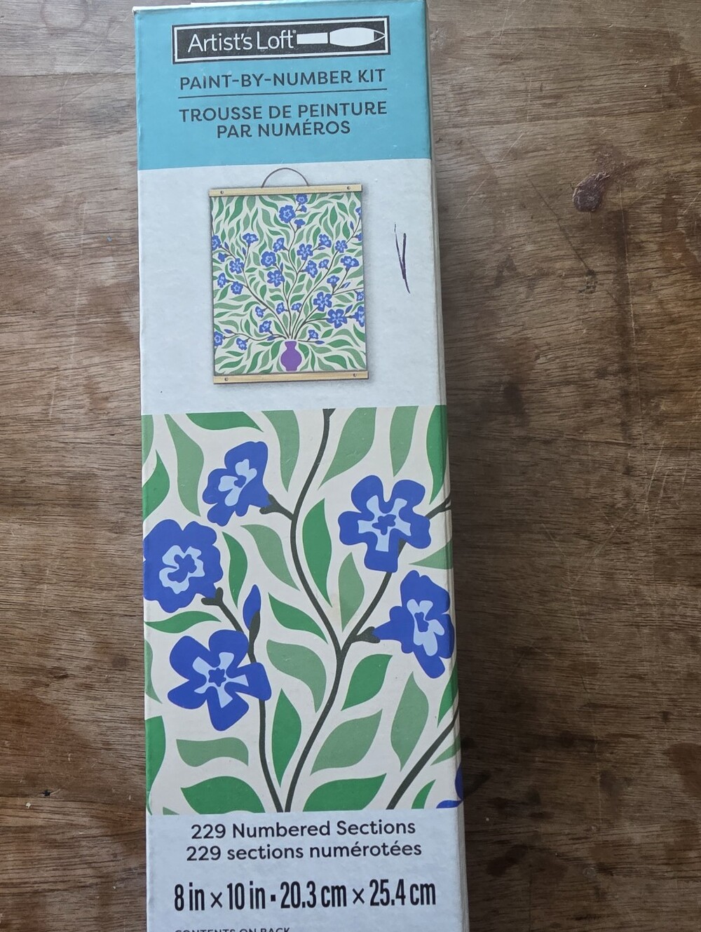 Hobby Lobby Blue & Green Floral Paint-by-Number Kit
